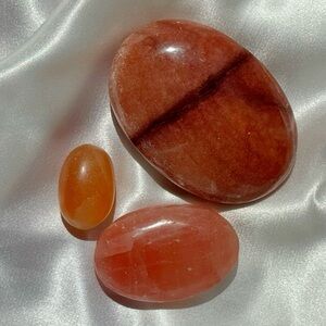 Elegant Orange, Pink & Red Gemstone Set
